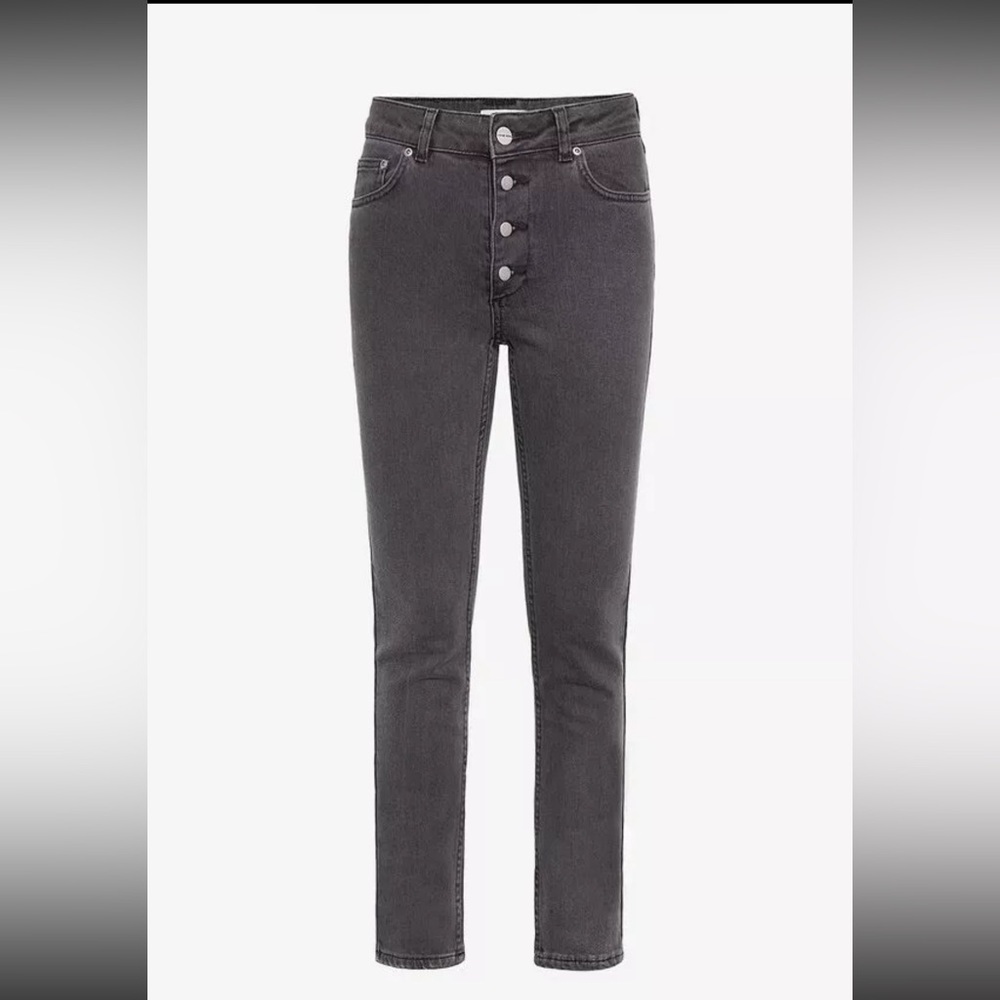 Anine Bing Frida Jeans Charcoal Sz 25 Edgy Grunge RockerChic - Picture 6 of 15